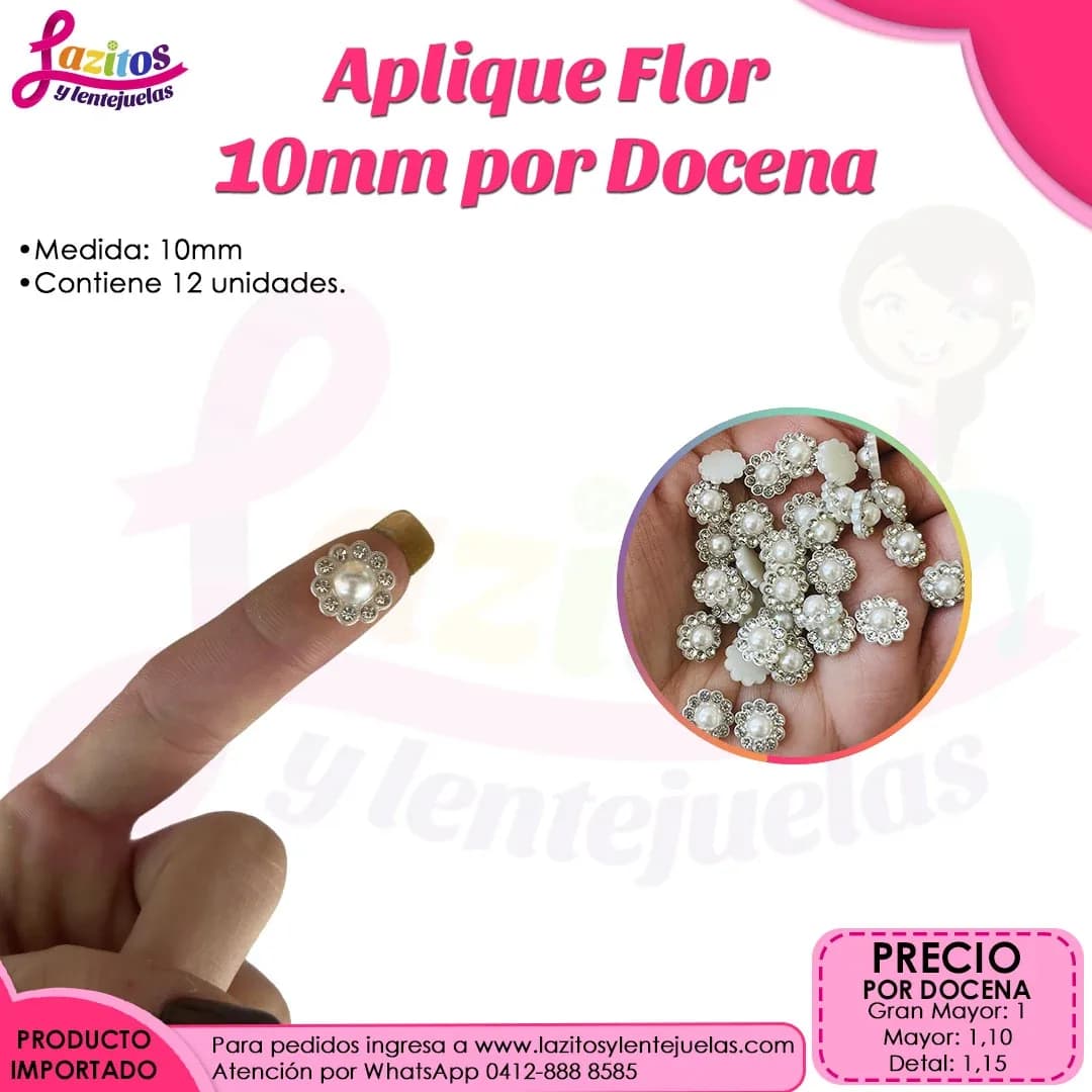 APLIQUE FLOR CELINA ROS AMA CEL.