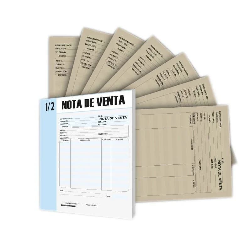 BLOCK NOTA DE VENTA GRANDE PERIODICO