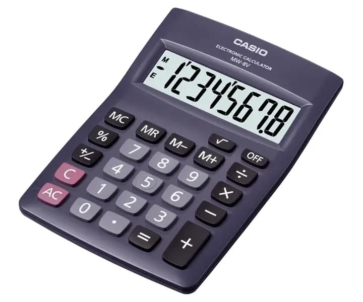 CALC. CASIO MW 8V-BK-WE