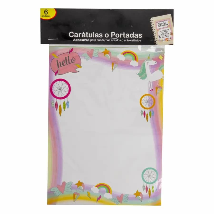 CARATULA GRANDE ADHESIVA X 8UN