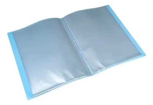 CARPETA CUADERNO T TRANSPARENTE CELESTE