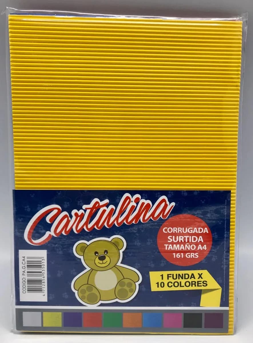 CART. X 10 COL INEN CORRUGADA SURTIDA