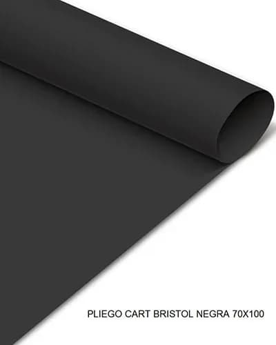 PLIEGO CART. BRISTOL NEGRA 70X100