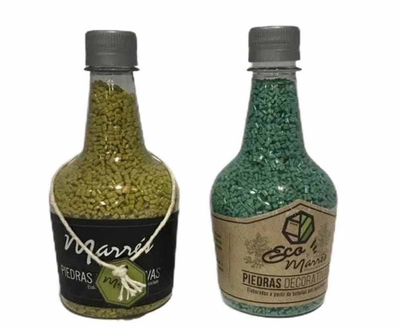 BOTELLA DECO PIEDRAS MARRES