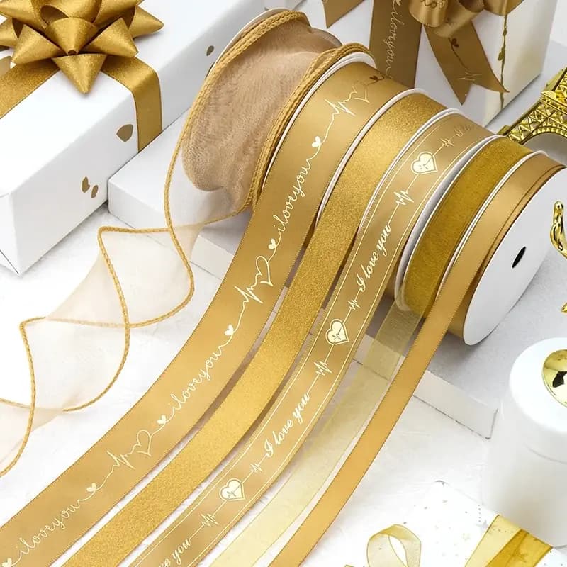 CINTA FINA REGALO DORADA