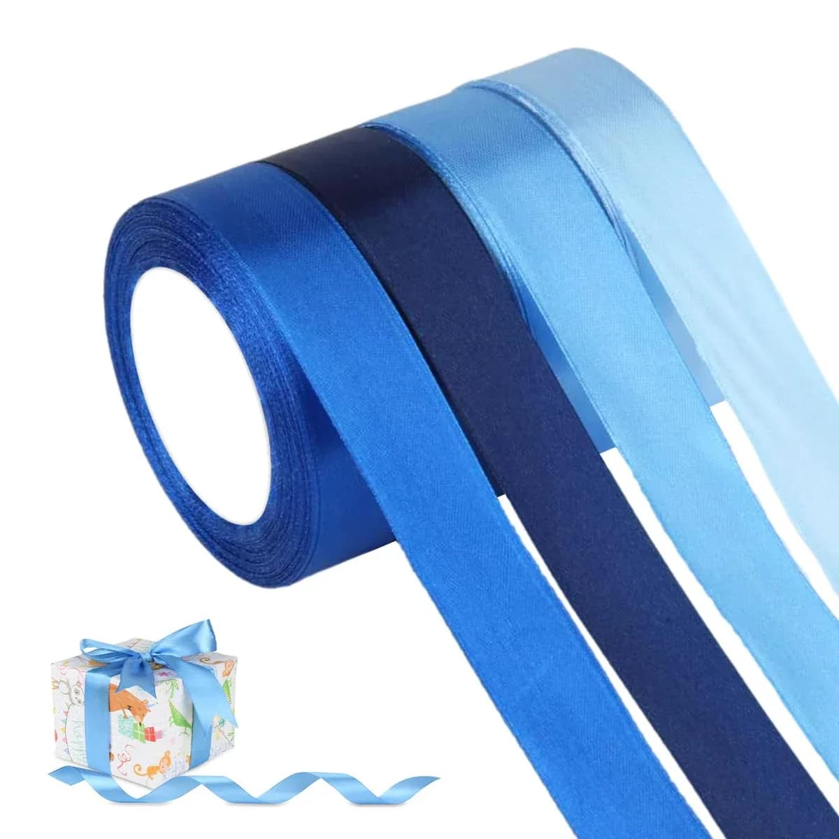 CINTA ANCHA REGALO AZUL