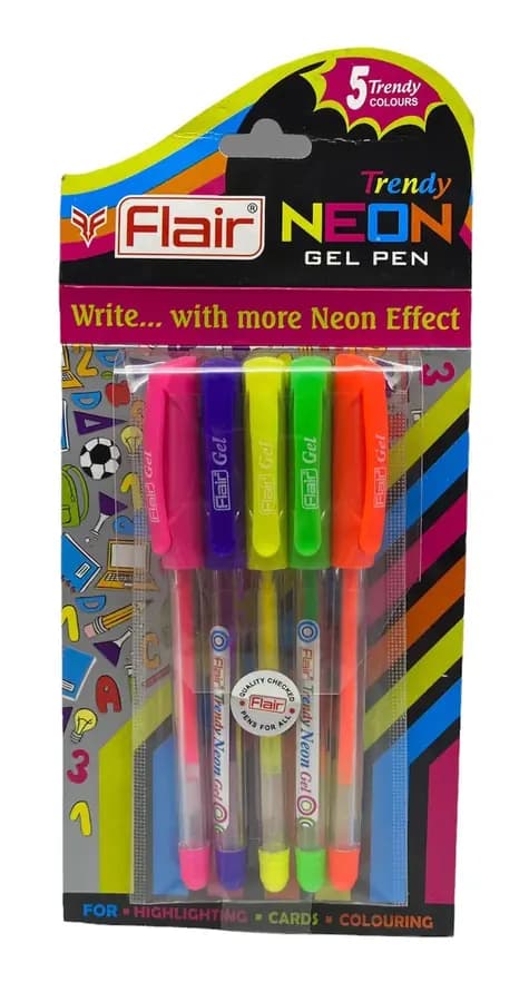 ESFERO ESTUCHE X 5COL FLAIR NEON