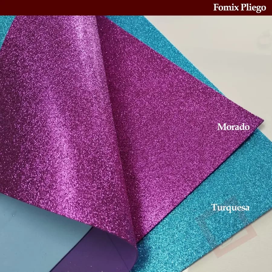 PLIEGO FOMIX ESCARCHADO CELESTE