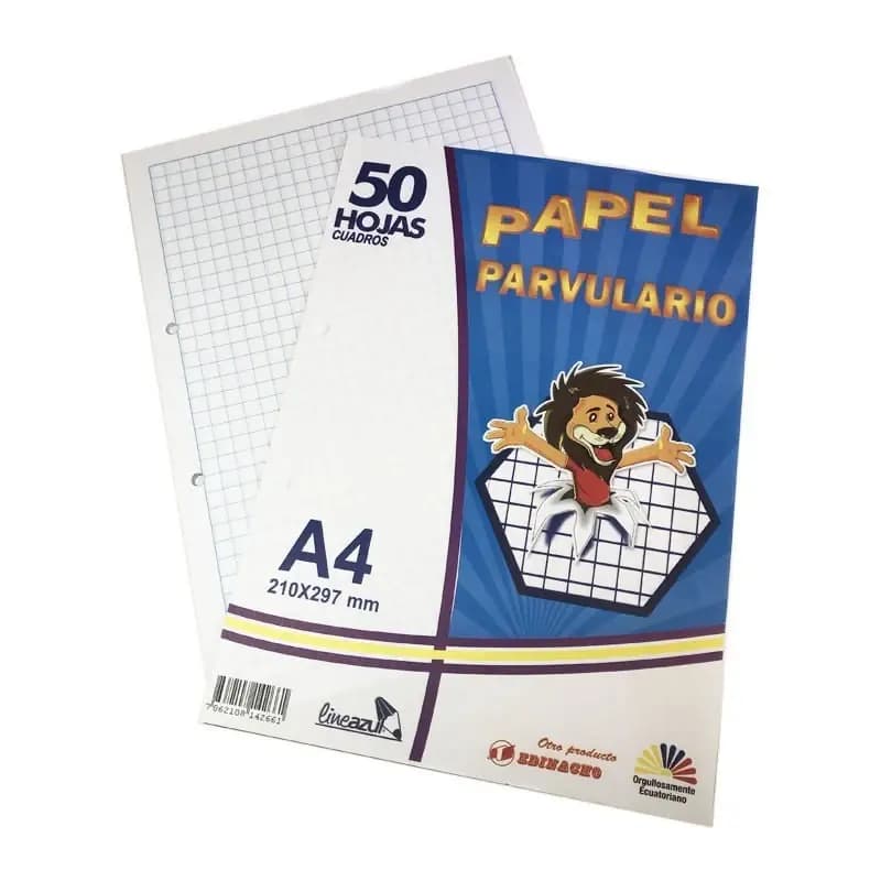 FUNDA PAPEL PARVULARIO INEN CUADRO X 50UN