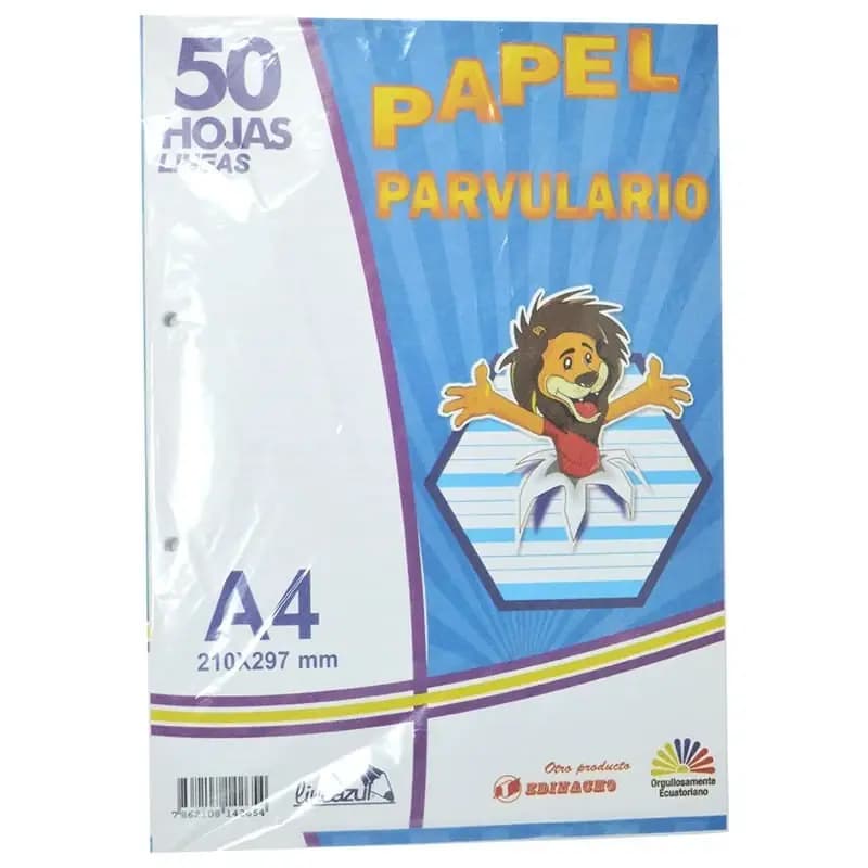 FUNDA PAPEL PARVULARIO INEN 1L X 50UN