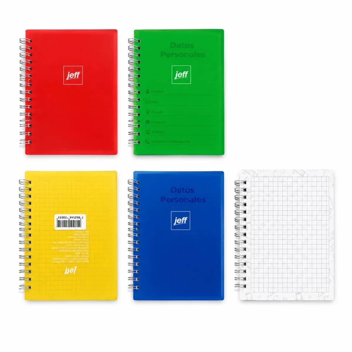 LIBRETA ESPIRAL 2 CUADROS 100H