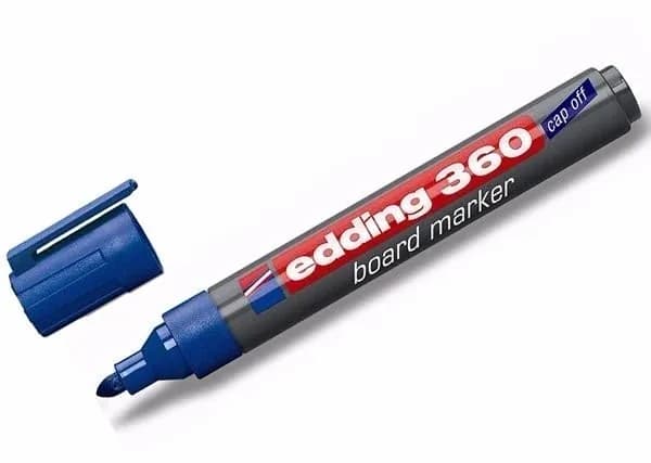 MARCADOR EDDING 360 BORRABLE AZUL