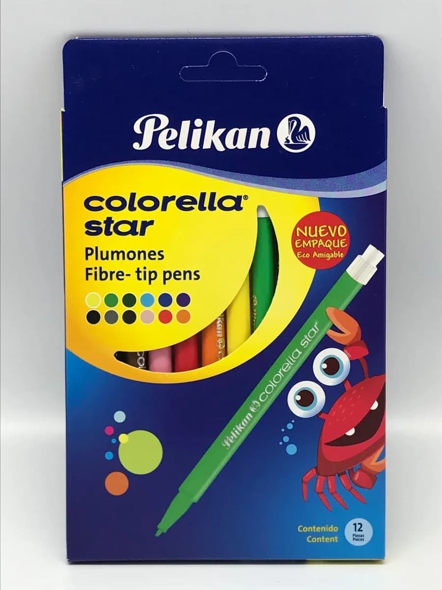 MARCADOR PELIKAN X 12COL COLORELLA STAR
