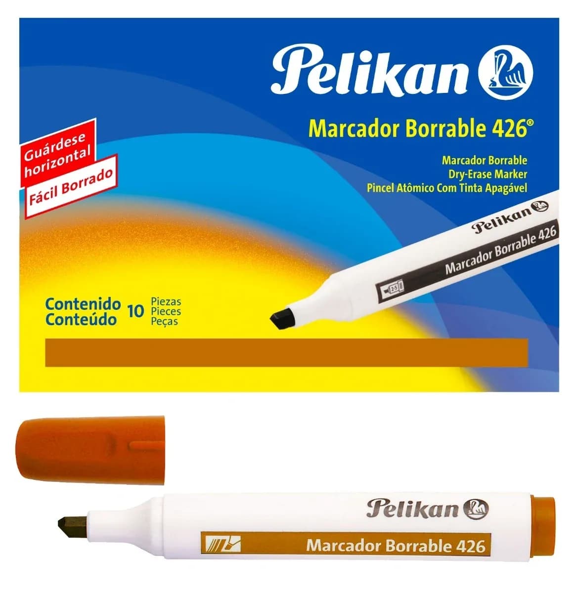 MARCADOR PELIKAN BORRABLE 426 NARANJA