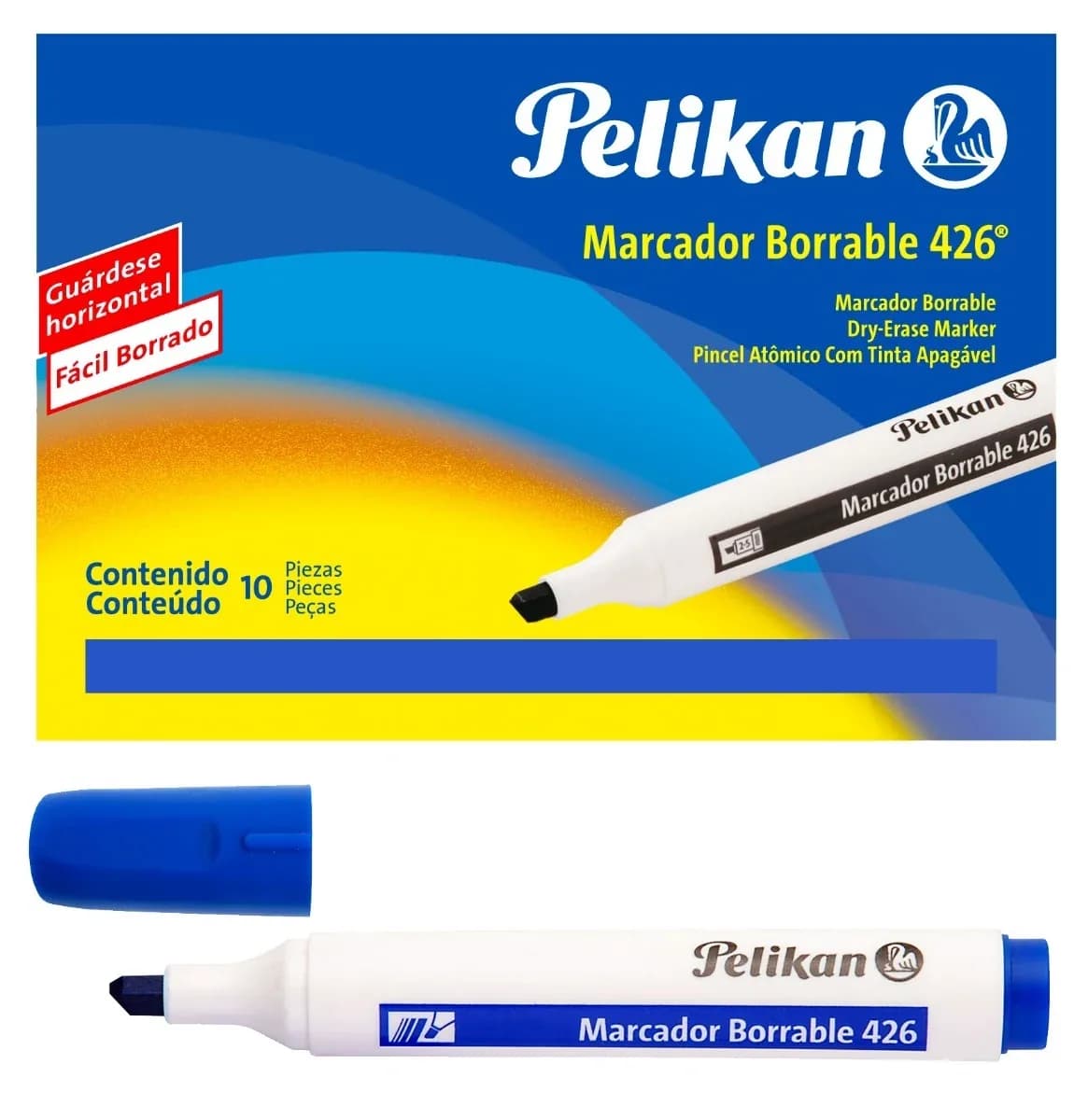 MARCADOR PELIKAN BORRABLE 426 AZUL