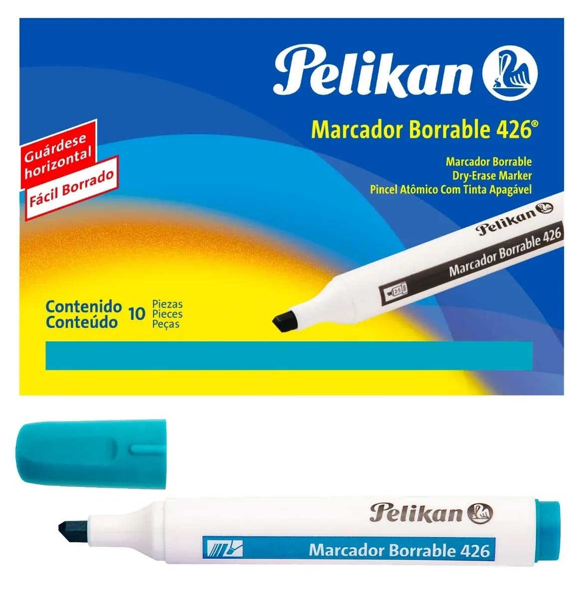 MARCADOR PELIKAN BORRABLE 426 TURQUESA