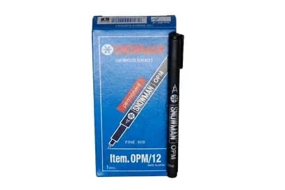 MARCADOR SNOWMAN OPM PERMANENTE NEGRO MEDIO