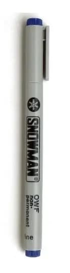 MARCADOR SNOWMAN OWF BORRABLE AZUL FINO