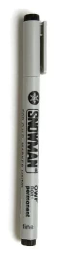 MARCADOR SNOWMAN OWF BORRABLE NEGRO FINO