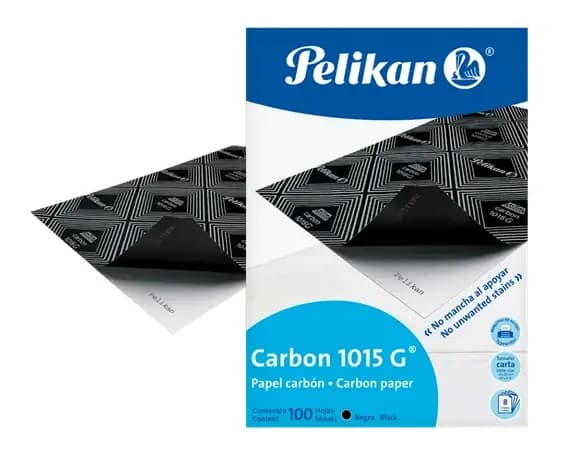 PAPEL OFICIO CARBON PELIKAN NEGRO X 100UN
