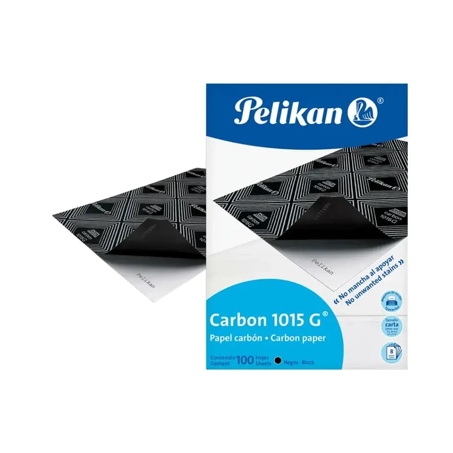 UNIDAD HOJA PAPEL CARBON NEGRO PELIKAN 1015
