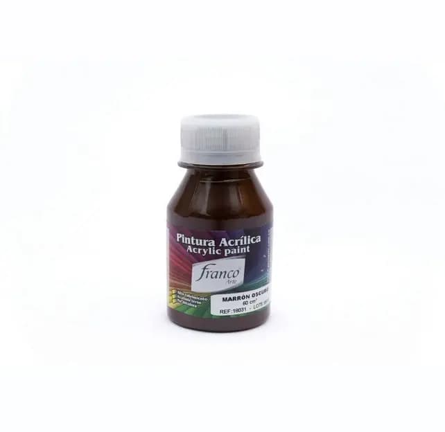 PINTURA ACRILICA FRANCO 60ML MARRON OSCURO