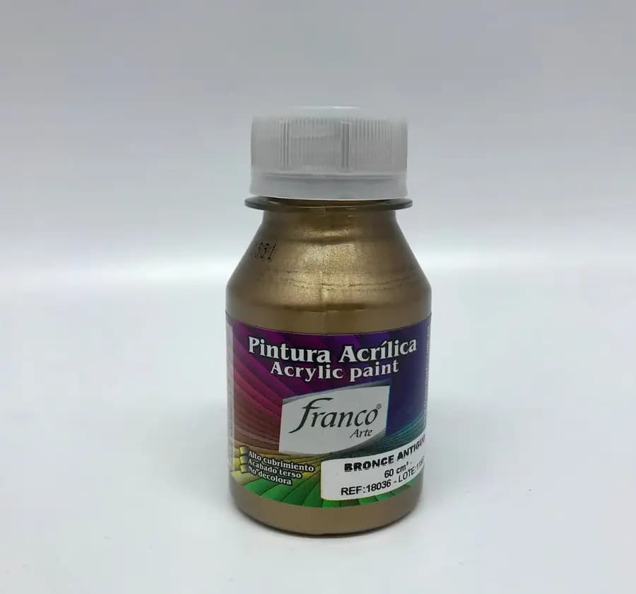 PINTURA ACRILICA FRANCO 60ML METAL BRONCE ANT
