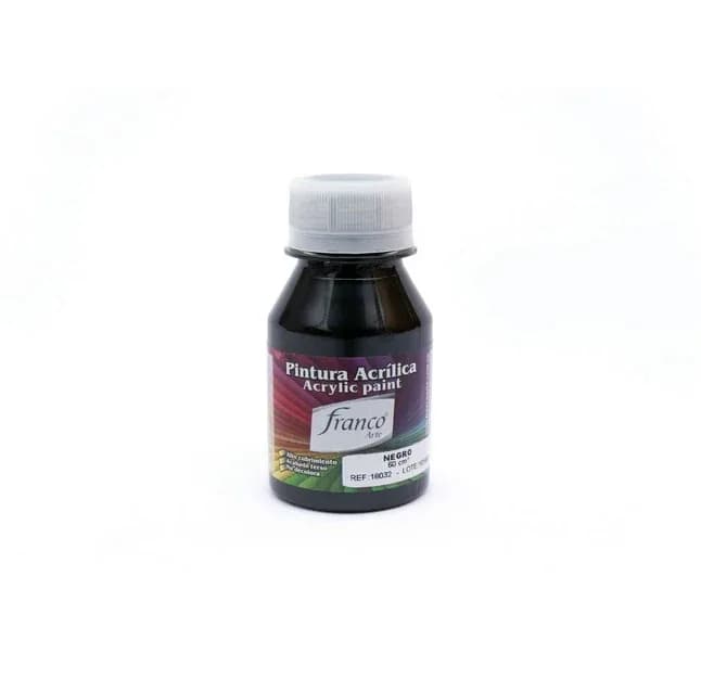 PINTURA ACRILICA FRANCO 60ML NEGRO