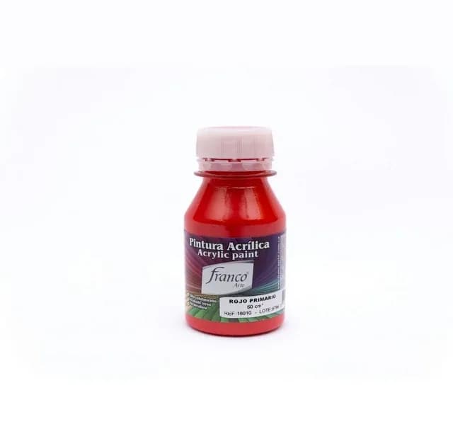 PINTURA ACRILICA FRANCO 60ML ROJO PRIMARIO