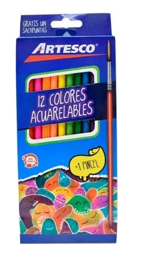 PINTURA ARTESCO X 12COL ACUARELABLE