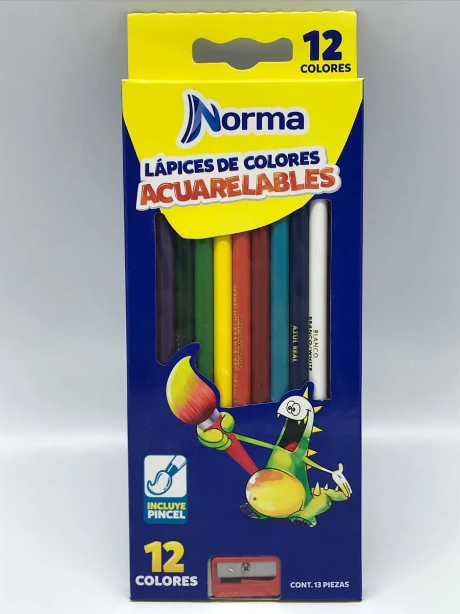 PINTURA NORMA X 12COL ACUARELABLE