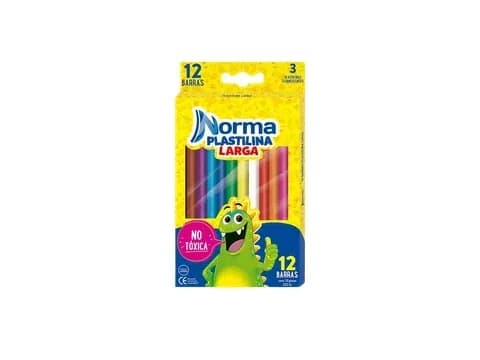 PLASTILINA NORMA X 12COL LARGA