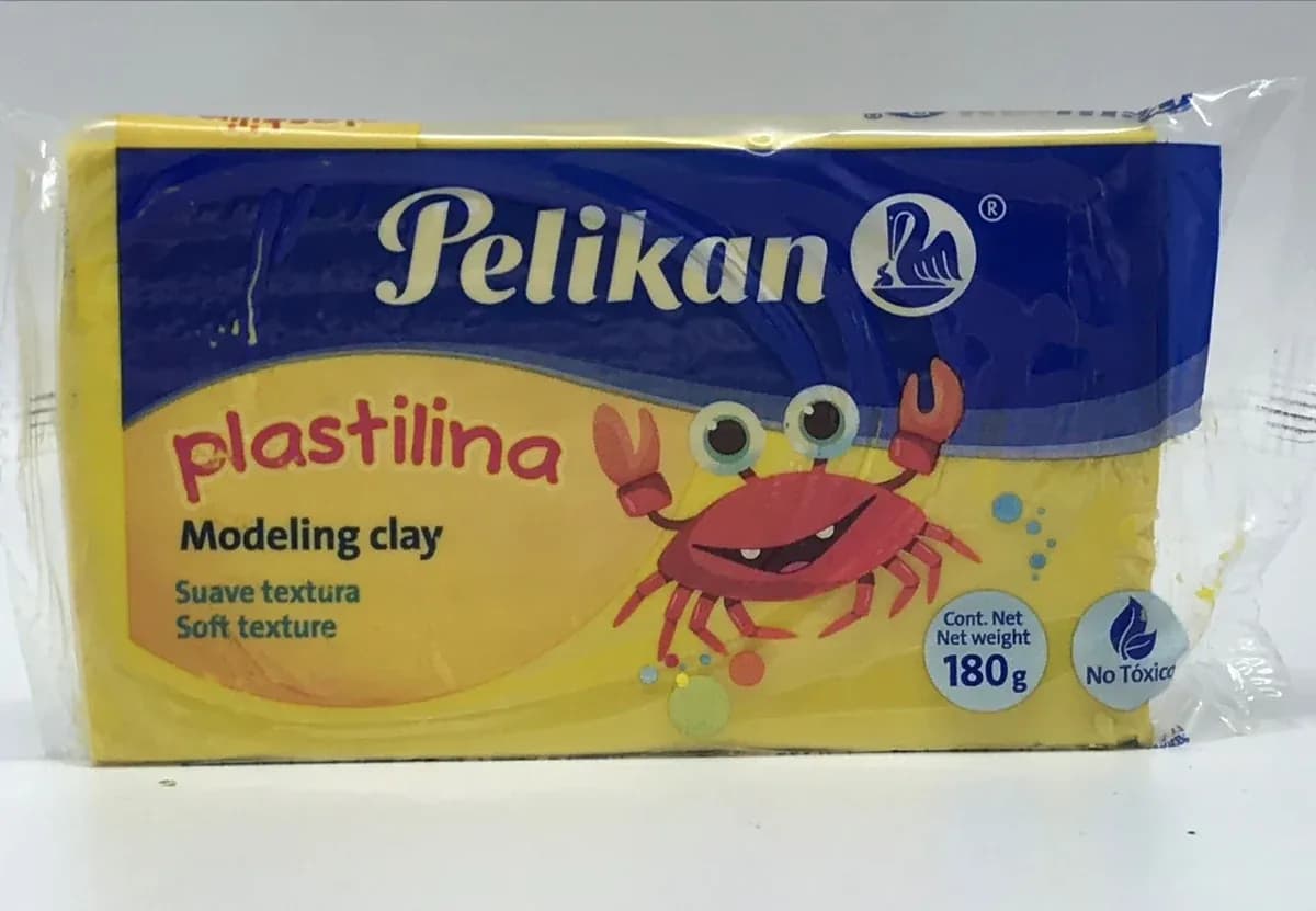 PLASTILINA PELIKAN BARRA AMARILLA 180GR