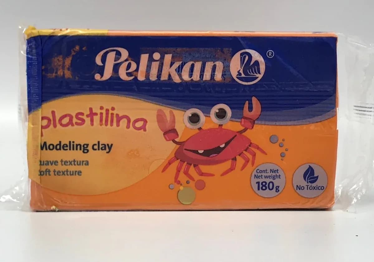 PLASTILINA PELIKAN BARRA NARANJA 180GR