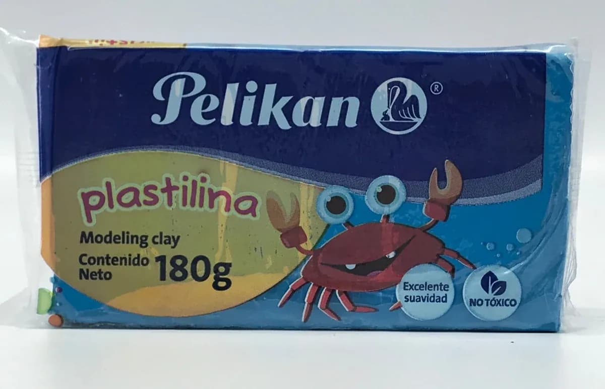 PLASTILINA PELIKAN BARRA CELESTE 180GR
