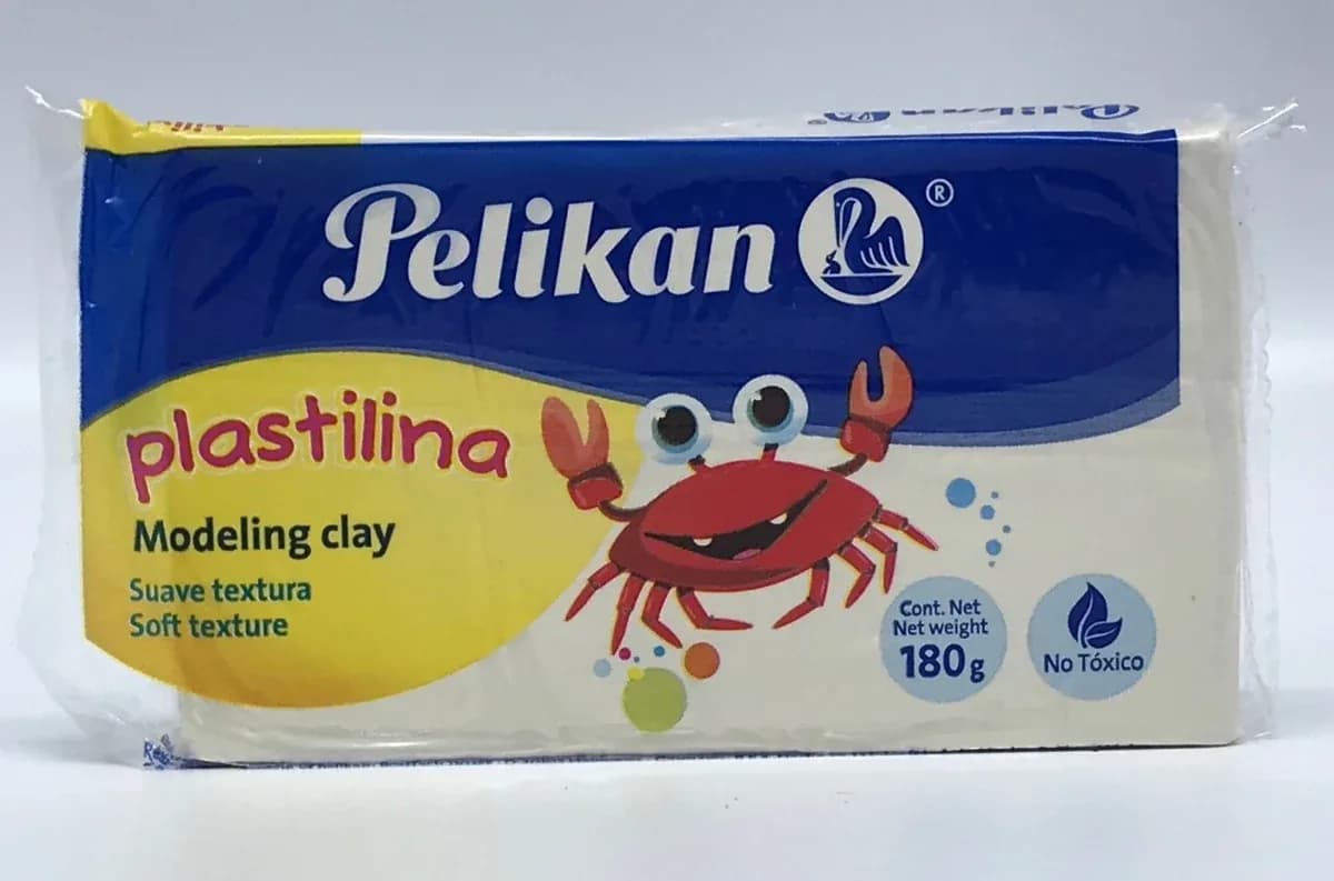 PLASTILINA PELIKAN BARRA BLANCO 180GR