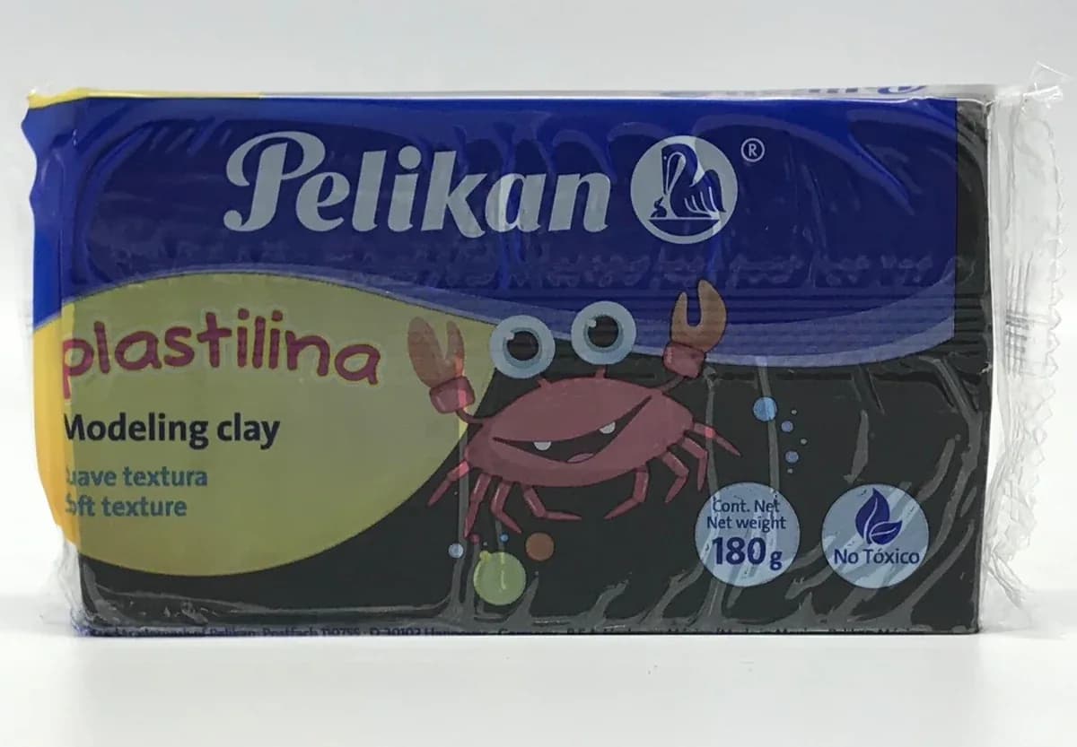 PLASTILINA PELIKAN BARRA NEGRO 180GR