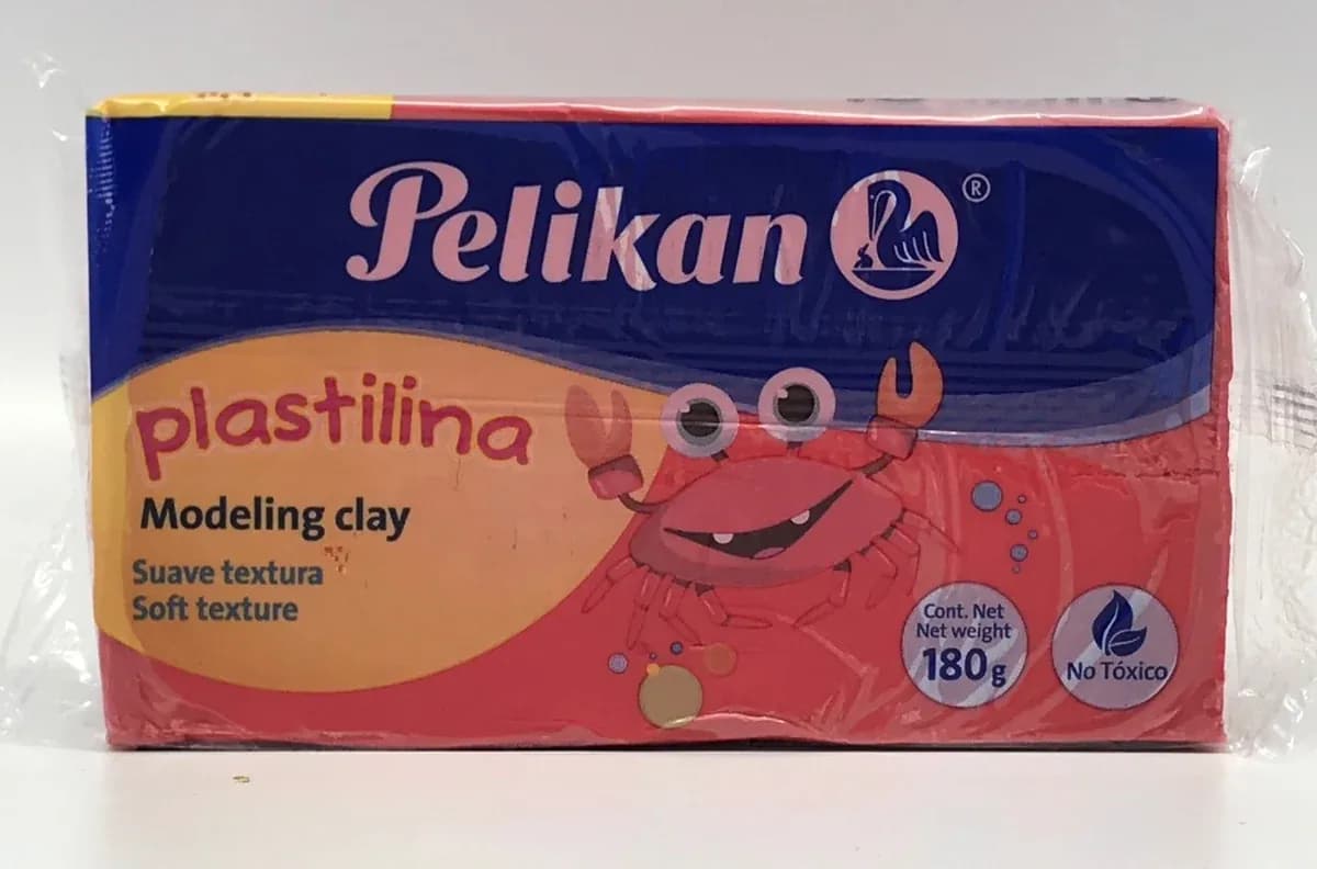 PLASTILINA PELIKAN BARRA ROJO 180GR