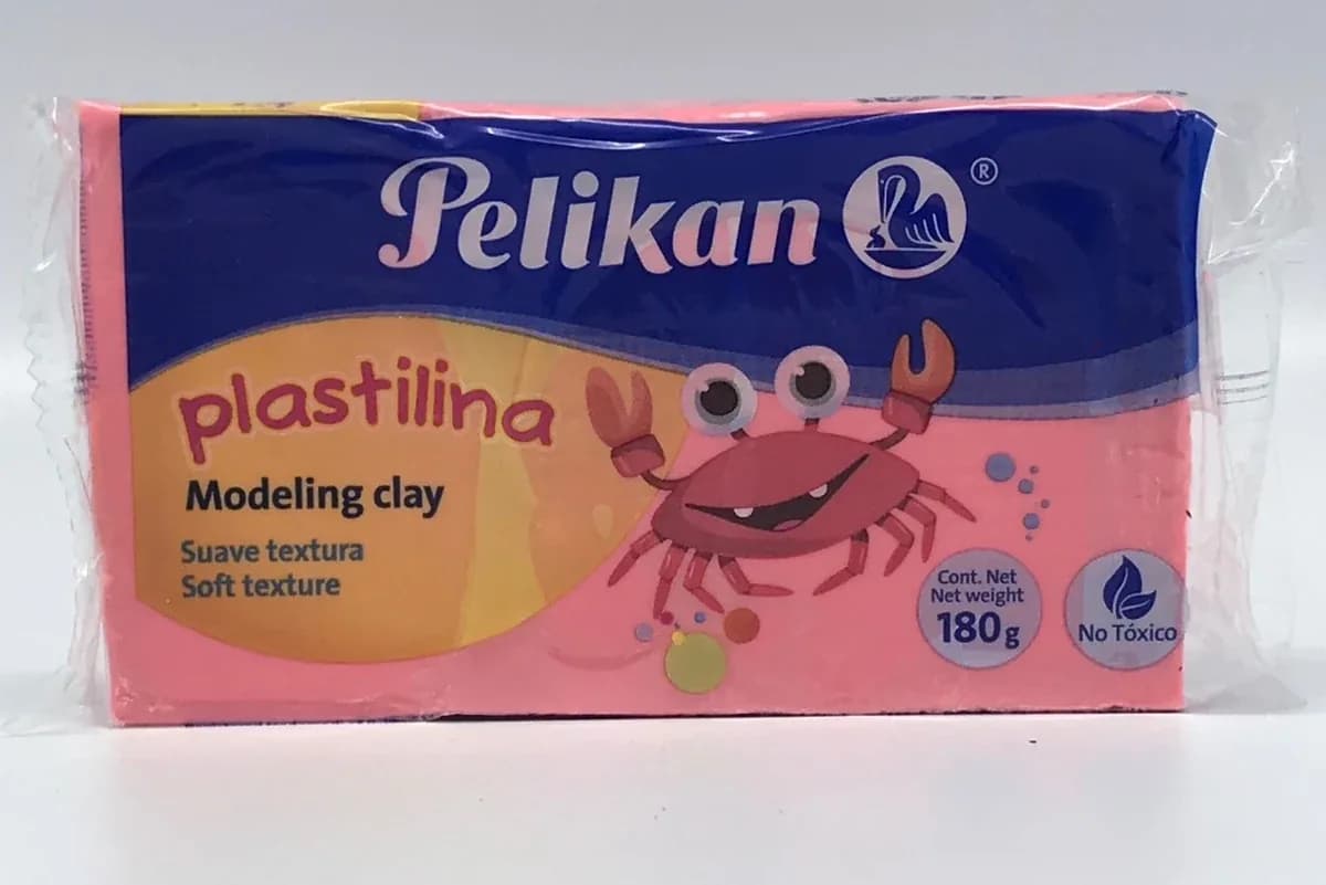PLASTILINA PELIKAN BARRA ROSADO 180GR