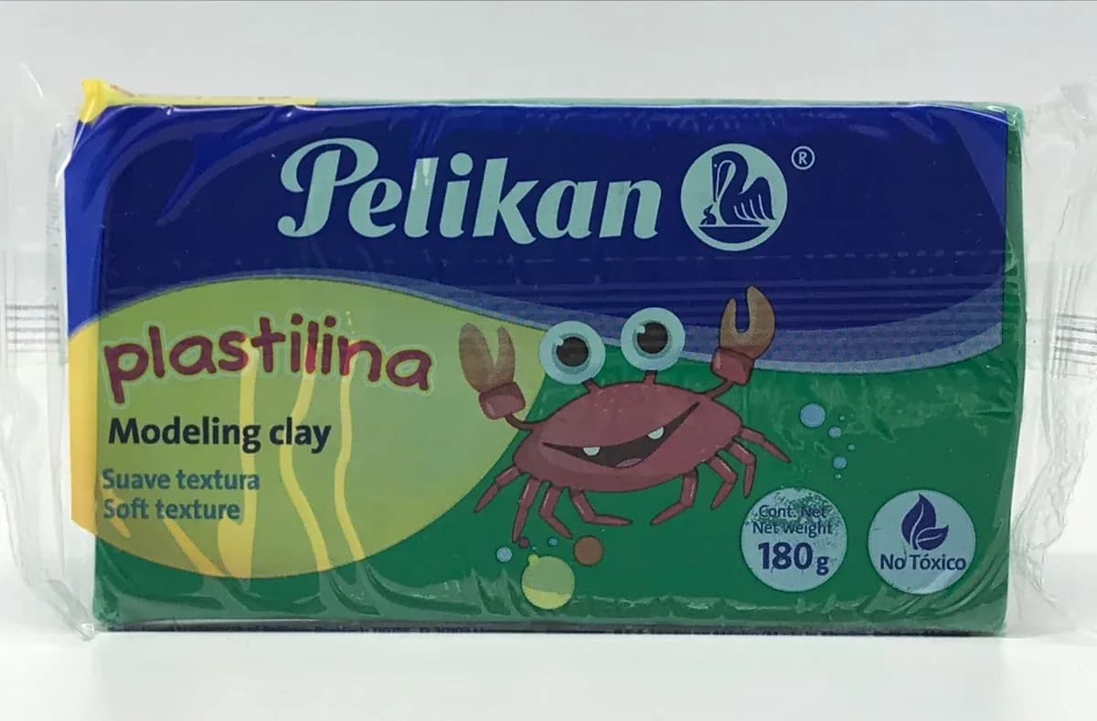 PLASTILINA PELIKAN BARRA VERDE 180GR