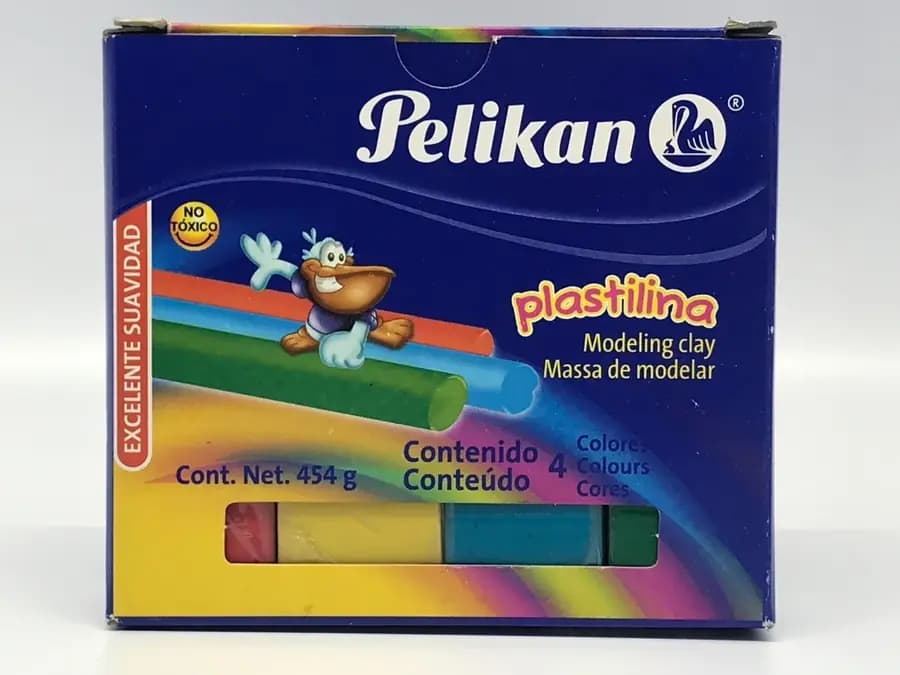 PLASTILINA PELIKAN X 4COL BARRAS