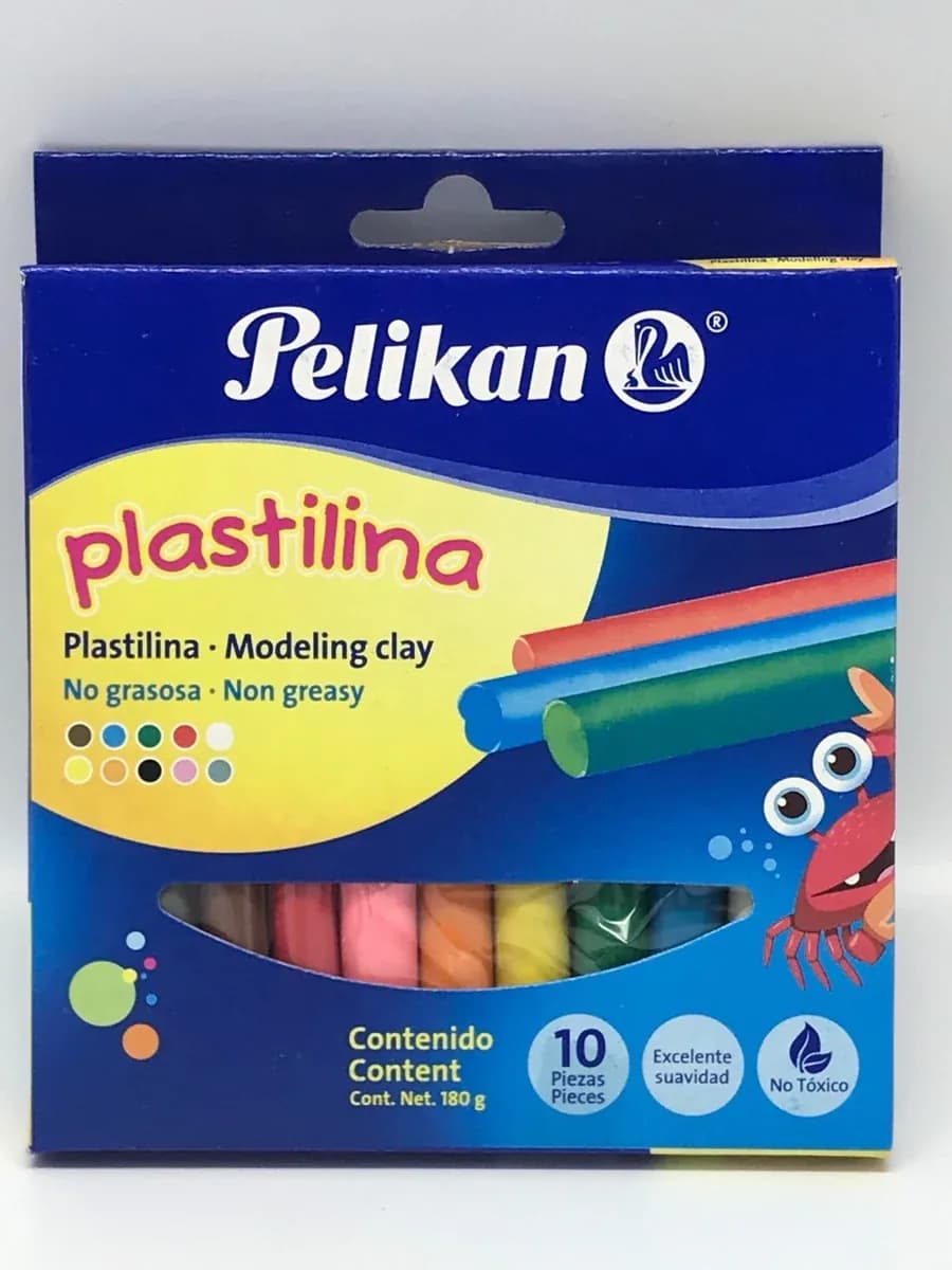 PLASTILINA PELIKAN X 10COL JUMBO