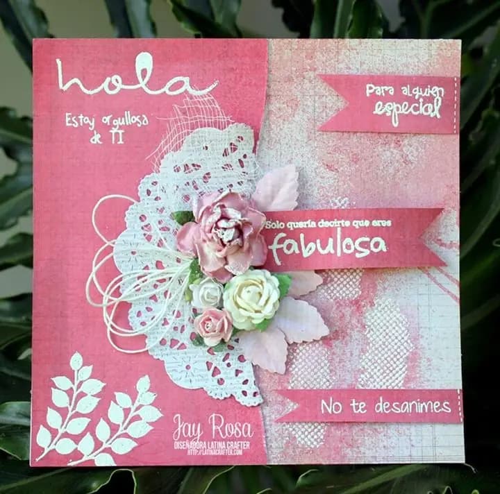 TARJETA SOBRE 12UN. PINK ARTEIMAG.