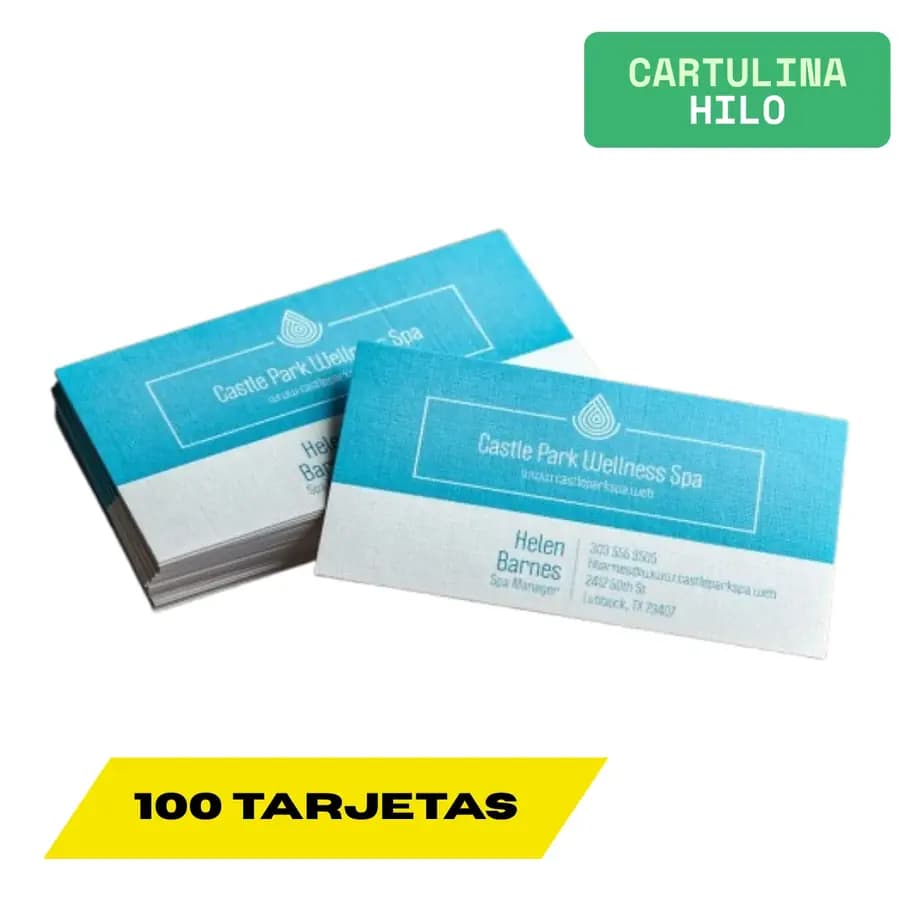 TARJETA VISITA EN HILO CIENTO
