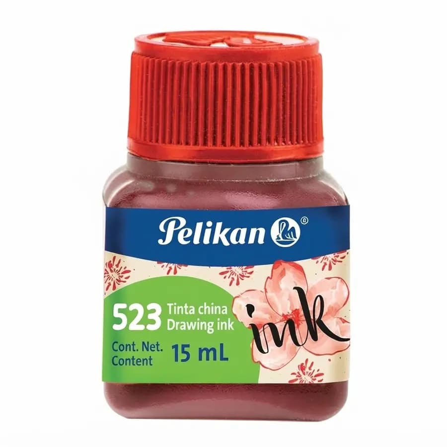 TINTA CHINA PELIKAN ROJO