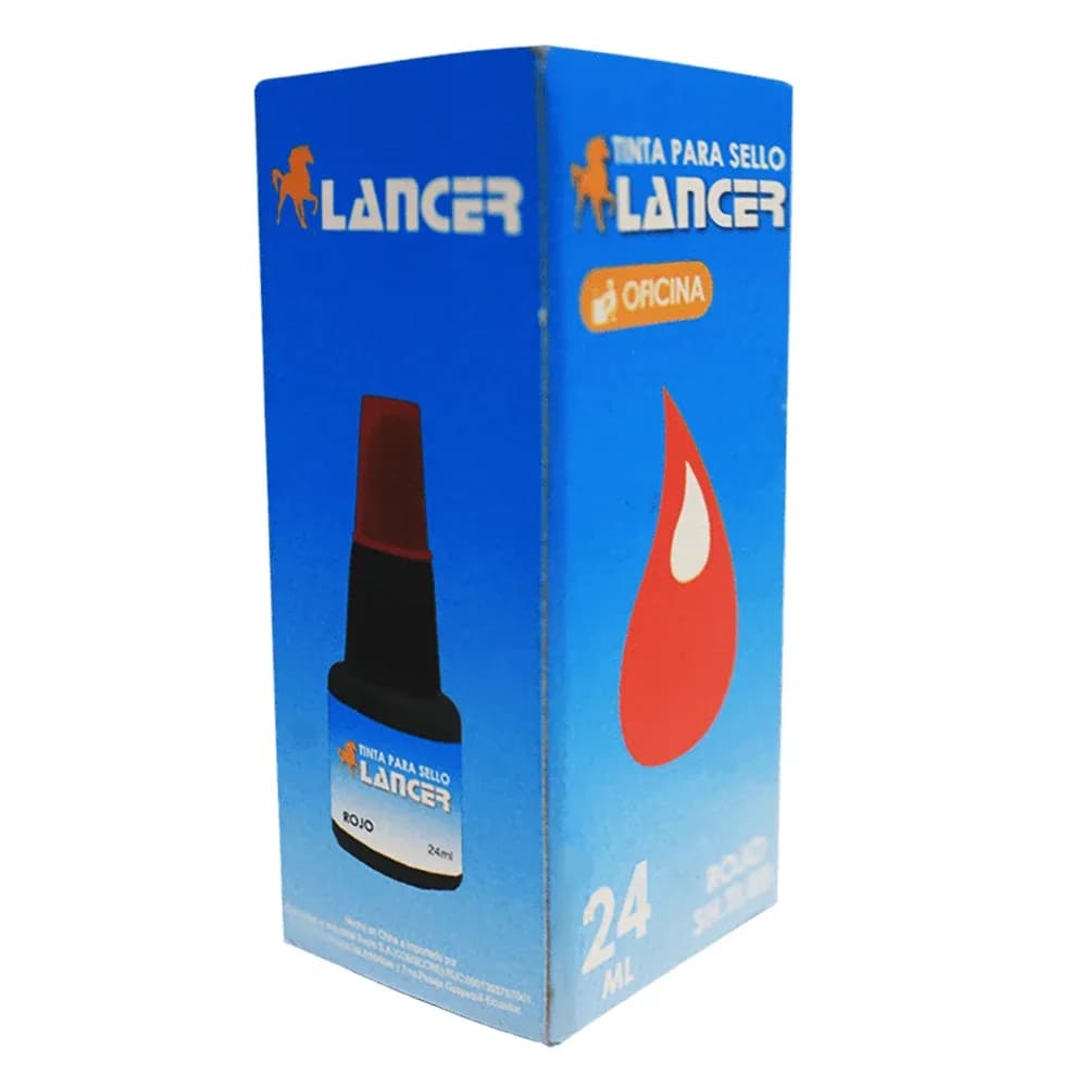 TINTA SELLOS LANCER ROJA