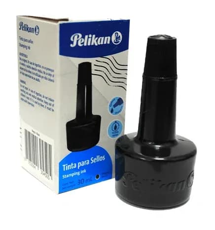 TINTA SELLOS PELIKAN NEGRA 30ML