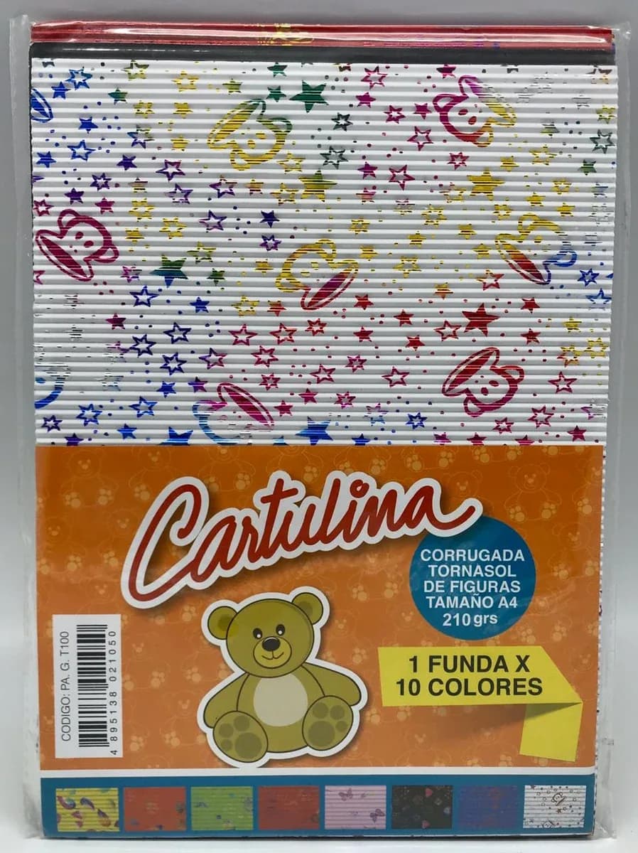 CART. X 10 COL INEN CORRUGADA TORNASOL