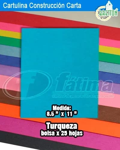 PLIEGO CART. ESMALTADA TURQUEZA 70X100