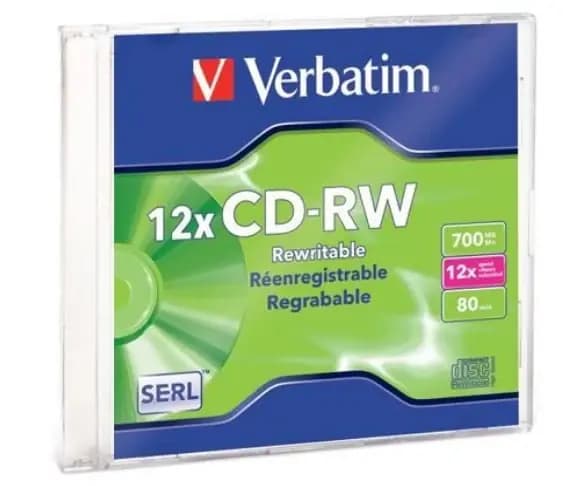 CD-RW VERBATIM 80 MIN CAJA